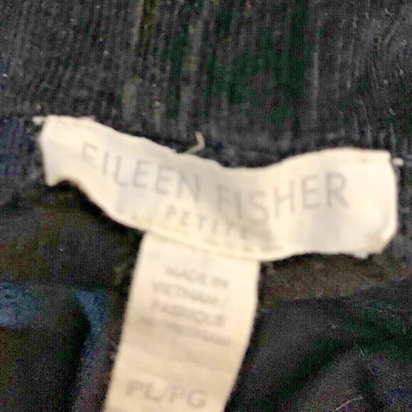 Eileen Fisher Organic Cotton Stretch Black Corduroy Jegging Pant - Picture 13 of 14